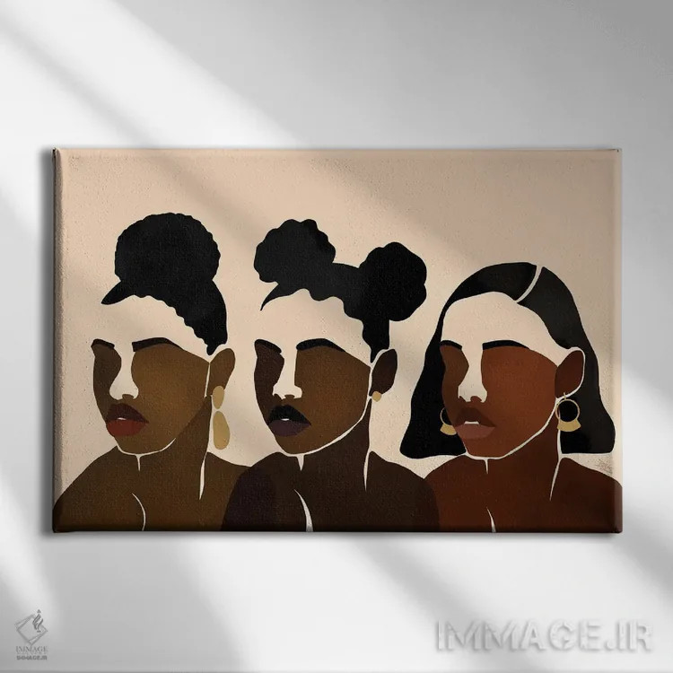 تابلو خواهران II اثر بریا نیکول - نمای روبهرو روی دیوار