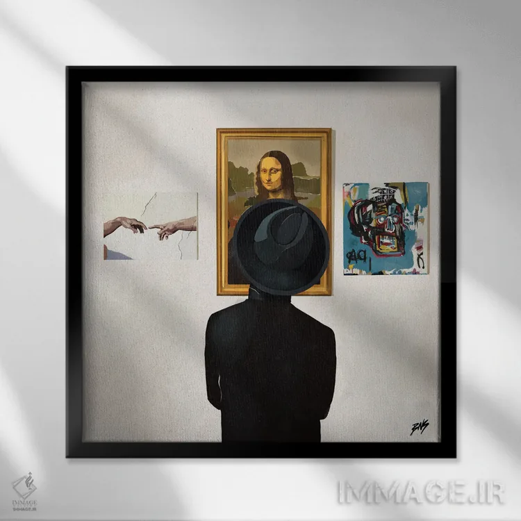 تابلو علاقهمند به هنر اثر بریا نیکول - نمای قابدار مشکی