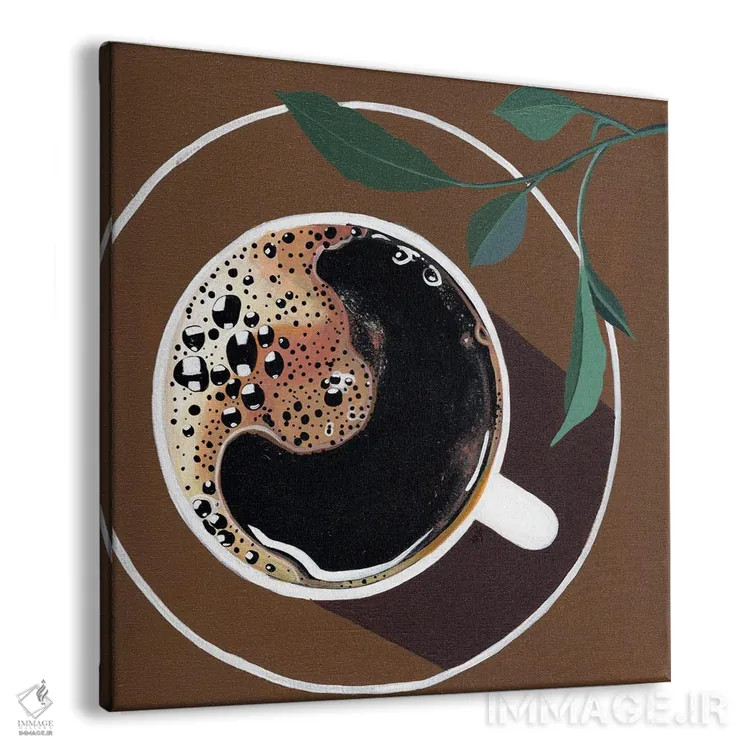 تابلو قهوه اثر بریا نیکول - نمای پرسپکتیو محصول