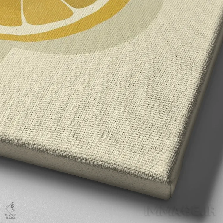 تابلو لیموها اثر بریا نیکول - نمای نزدیک بافت بوم