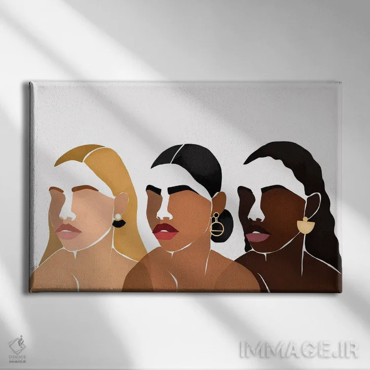 تابلو خواهران III اثر بریا نیکول - نمای روبهرو روی دیوار