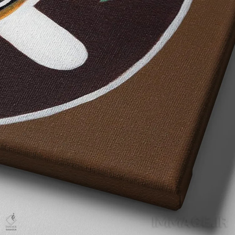 تابلو قهوه اثر بریا نیکول - نمای نزدیک بافت بوم