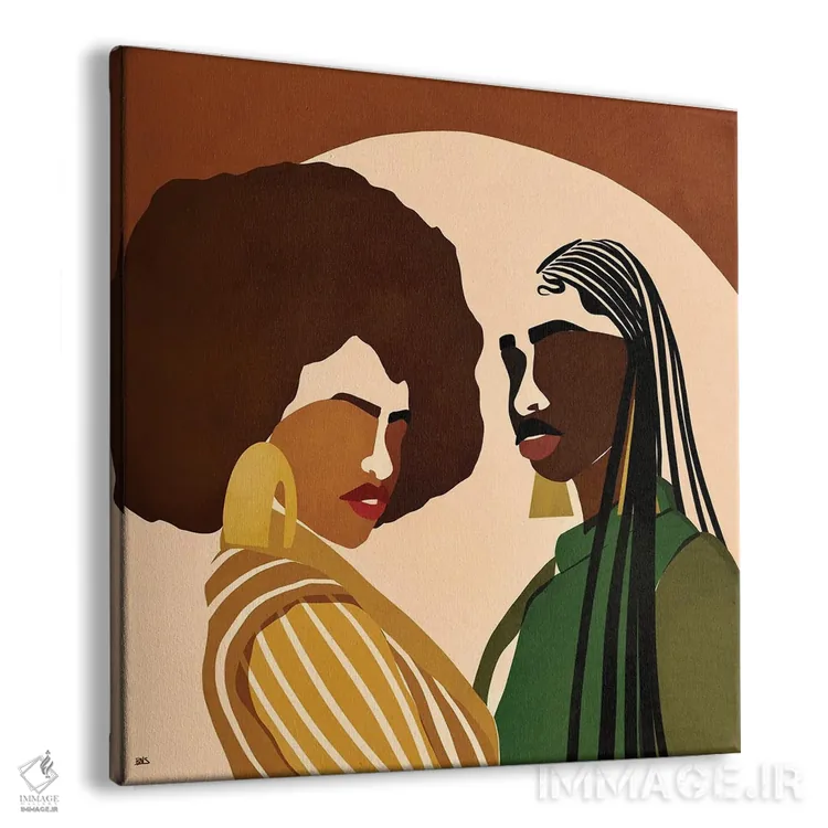 تابلو خواهران پرنده (لقب غیررسمی) اثر بریا نیکول - نمای پرسپکتیو محصول