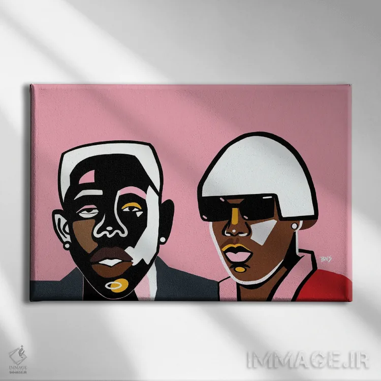 تابلو تایلر اثر بریا نیکول - نمای روبهرو روی دیوار