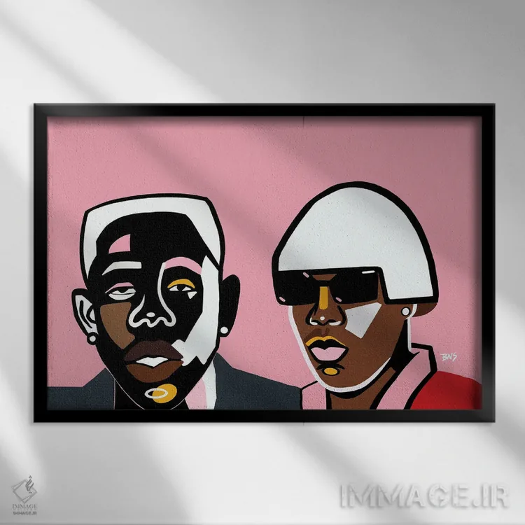 تابلو تایلر اثر بریا نیکول - نمای قابدار مشکی