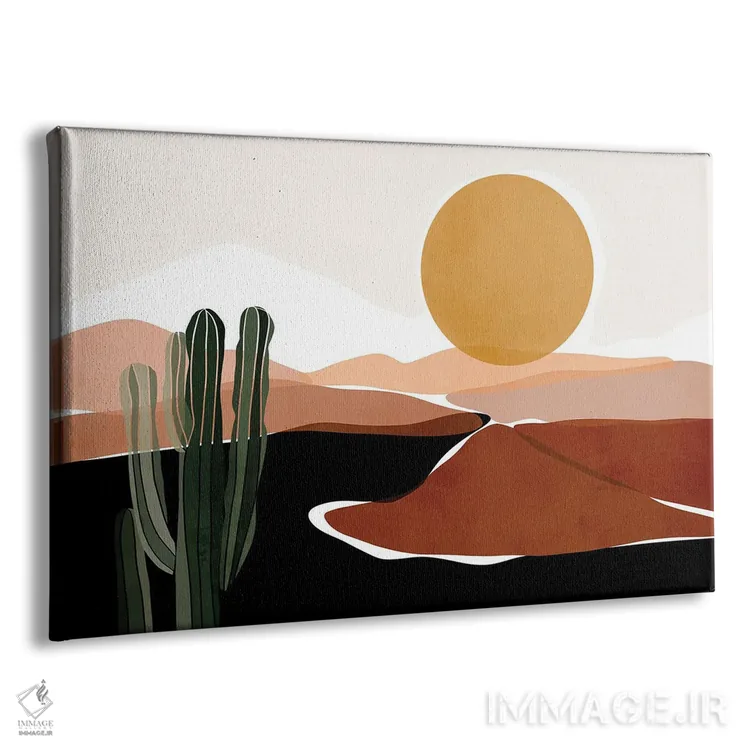 تابلو آرامش بیابان اثر بریا نیکول - نمای پرسپکتیو محصول