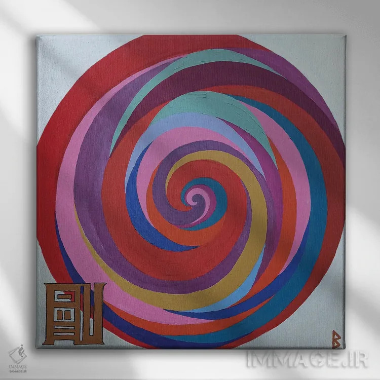 تابلو رز چینی اثر بریت بردال نیلسن - نمای روبهرو روی دیوار