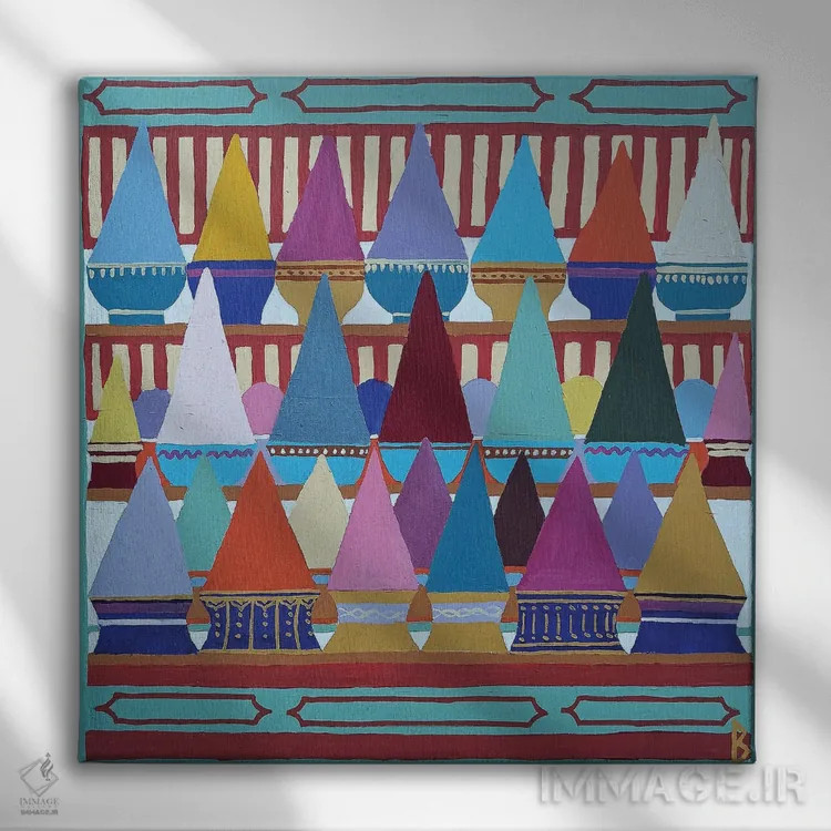 تابلو بازار ادویه در ترکیه اثر بریت بردال نیلسن - نمای روبهرو روی دیوار