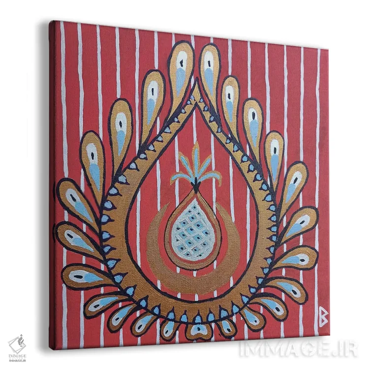 تابلو پارچه ابریشمی ترکیهای اثر بریت بردال نیلسن - نمای پرسپکتیو محصول