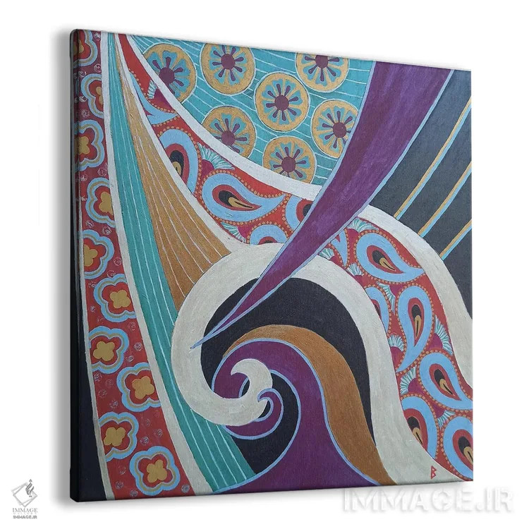 تابلو هارمونی جاده ابریشم اثر بریت بردال نیلسن - نمای پرسپکتیو محصول