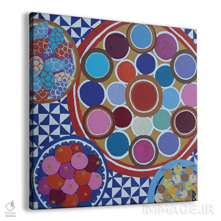 تابلو بازار ادویه مراکشی اثر بریت بردال نیلسن - نمای پرسپکتیو محصول