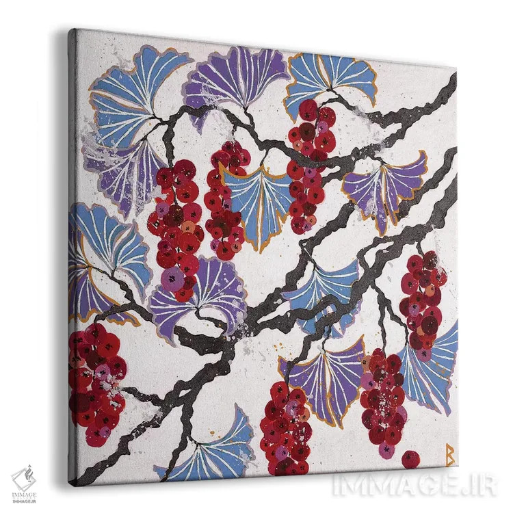 تابلو توتهای قرمز اثر بریت بردال نیلسن - نمای پرسپکتیو محصول