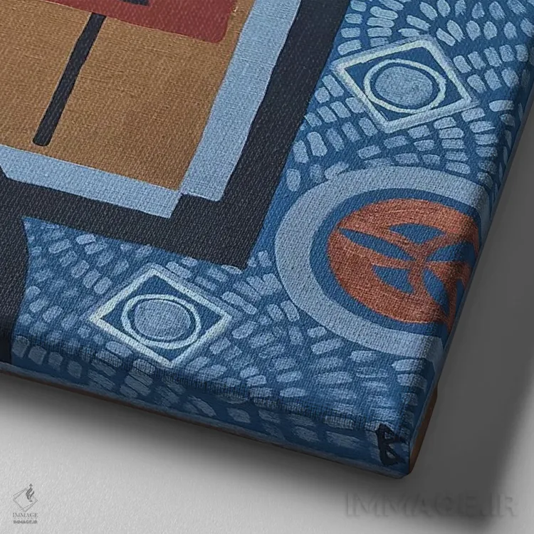 تابلو فانتزی II اثر بریت بردال نیلسن - نمای نزدیک بافت بوم