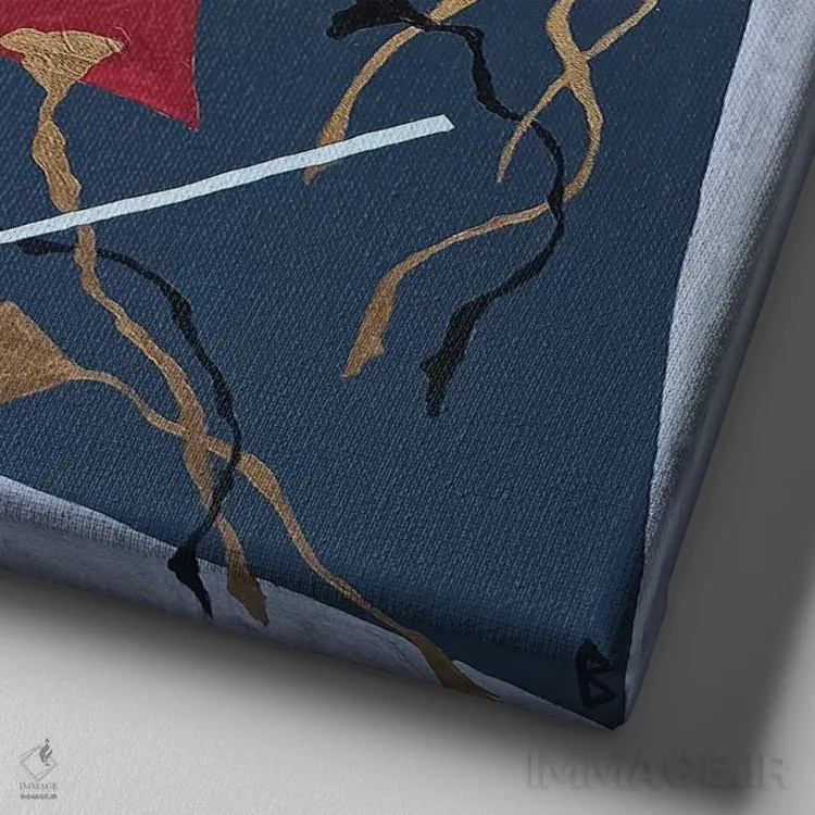 تابلو فانتزی III اثر بریت بردال نیلسن - نمای نزدیک بافت بوم