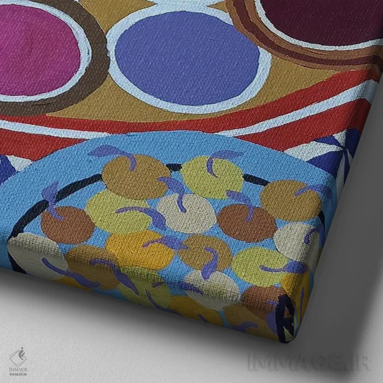 تابلو بازار ادویه مراکشی اثر بریت بردال نیلسن - نمای نزدیک بافت بوم