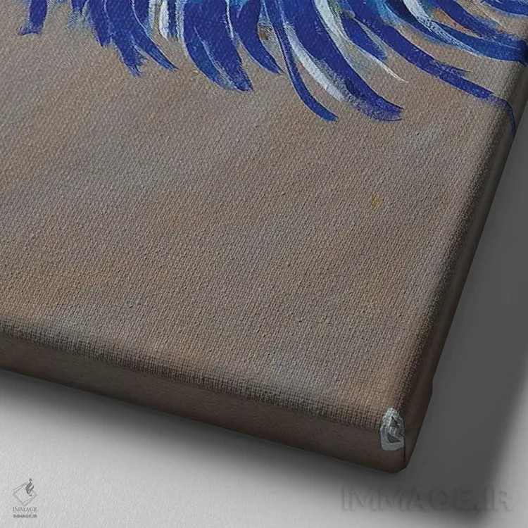 تابلو مرغ ماهیخوار با شکار اثر بریت بردال نیلسن - نمای نزدیک بافت بوم