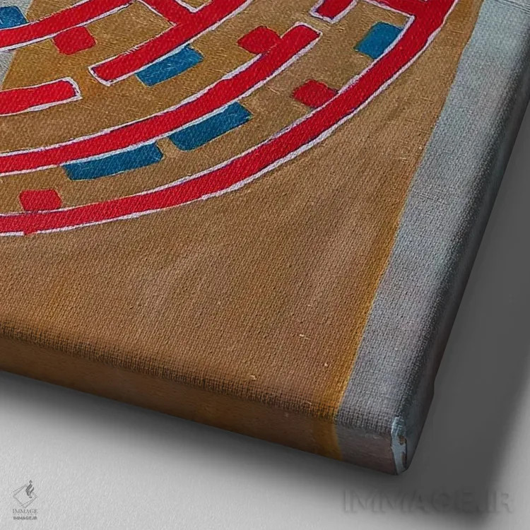 تابلو هزارتو اثر بریت بردال نیلسن - نمای نزدیک بافت بوم