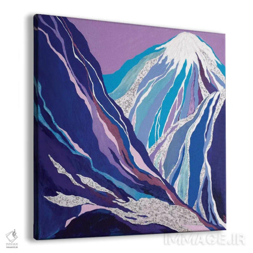 تابلو آخرین برف در کوههای آبی در حال ذوب شدن اثر بریت بردال نیلسن - نمای پرسپکتیو محصول