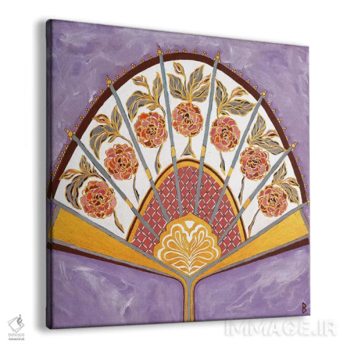 تابلو بادبزن ایرانی اثر بریت بردال نیلسن - نمای پرسپکتیو محصول