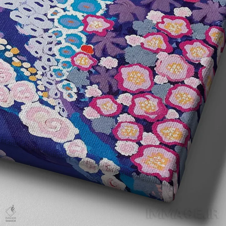 تابلو باغ شناور اثر بریت بردال نیلسن - نمای نزدیک بافت بوم