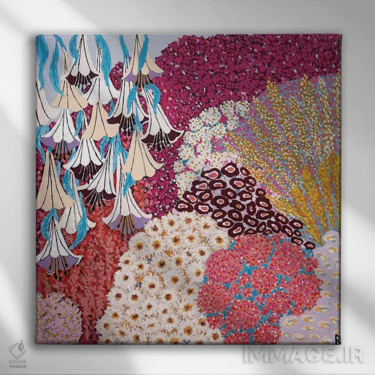 تابلو باغ مدیترانهای اثر بریت بردال نیلسن - نمای روبهرو روی دیوار