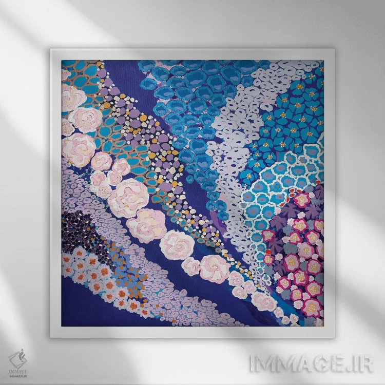 تابلو باغ شناور اثر بریت بردال نیلسن - نمای قابدار سفید