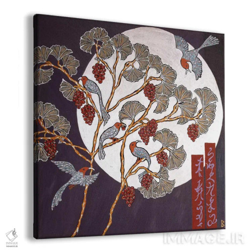 تابلو پرندگان ماه اثر بریت بردال نیلسن - نمای پرسپکتیو محصول