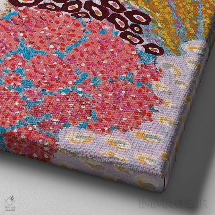 تابلو باغ مدیترانهای اثر بریت بردال نیلسن - نمای نزدیک بافت بوم