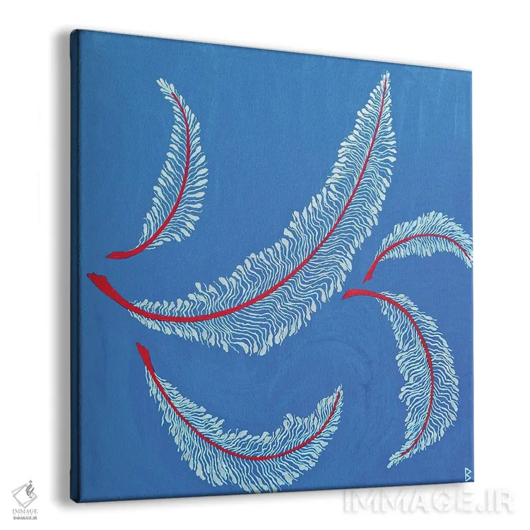 تابلو پرهایی که در آسمان شناورند اثر بریت بردال نیلسن - نمای پرسپکتیو محصول