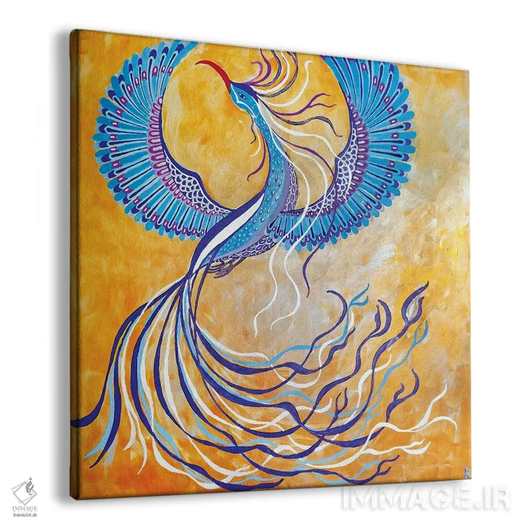 تابلو ققنوس آبی اثر بریت بردال نیلسن - نمای پرسپکتیو محصول