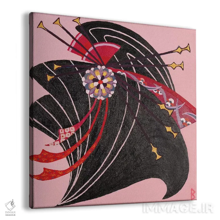 تابلو گیشا (زن سنتی ژاپنی) اثر بریت بردال نیلسن - نمای پرسپکتیو محصول