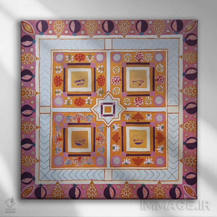 تابلو باغ مخفی اثر بریت بردال نیلسن - نمای روبهرو روی دیوار