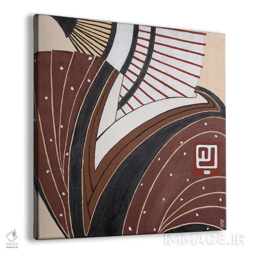 تابلو کیمونو و بادبزن اثر بریت بردال نیلسن - نمای پرسپکتیو محصول