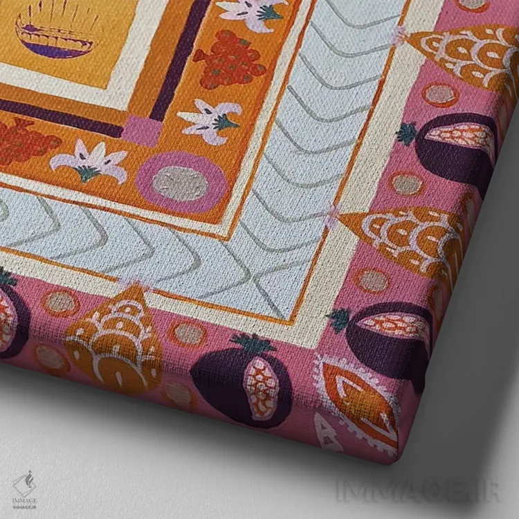 تابلو باغ مخفی اثر بریت بردال نیلسن - نمای نزدیک بافت بوم