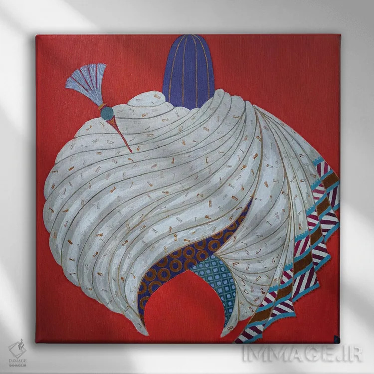 تابلو عمامه خاورمیانه اثر بریت بردال نیلسن - نمای روبهرو روی دیوار