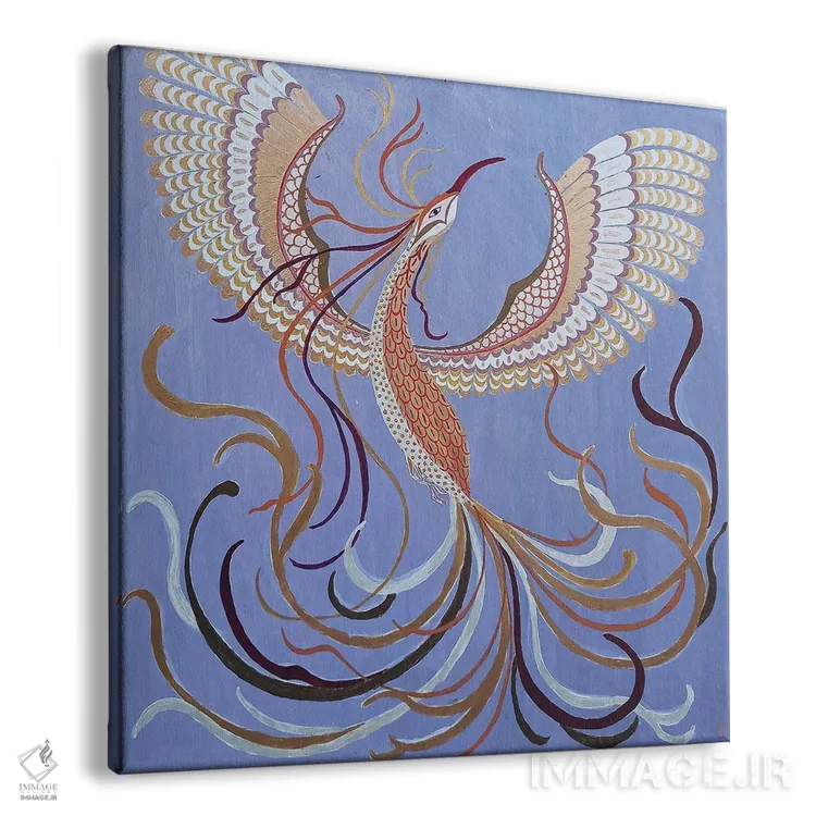 تابلو ققنوس طلایی اثر بریت بردال نیلسن - نمای پرسپکتیو محصول