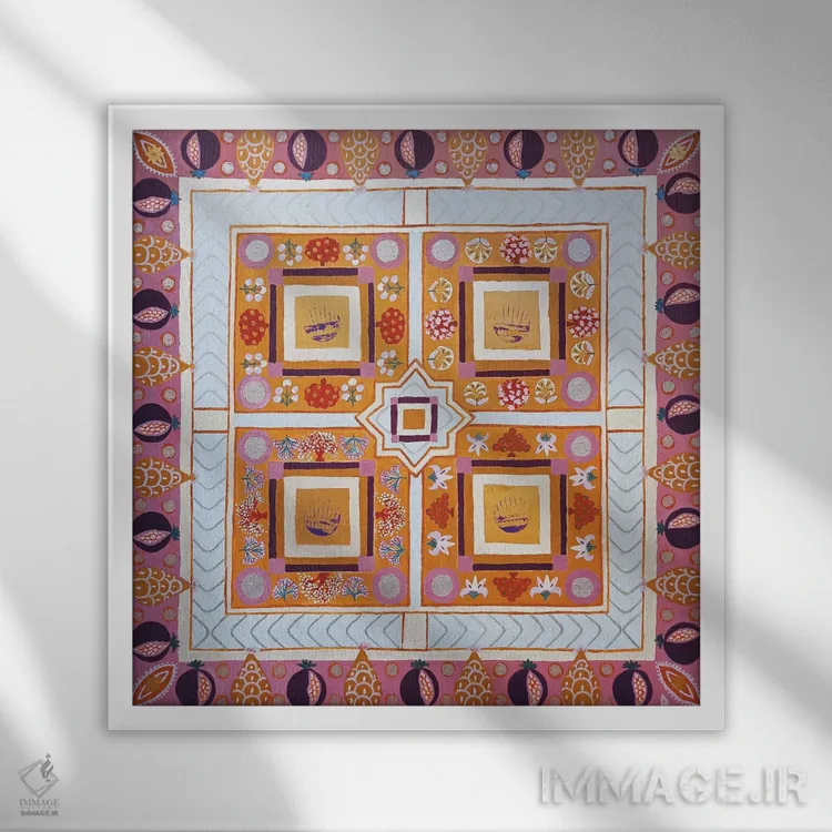 تابلو باغ مخفی اثر بریت بردال نیلسن - نمای قابدار سفید