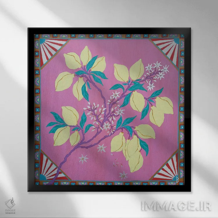 تابلو رویای سیسیل اثر بریت بردال نیلسن - نمای قابدار مشکی