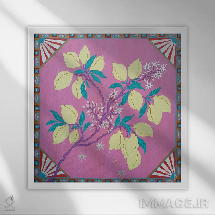 تابلو رویای سیسیل اثر بریت بردال نیلسن - نمای قابدار سفید