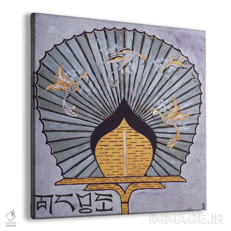 تابلو بادبزن شرقی شماره ۳ اثر بریت بردال نیلسن - نمای پرسپکتیو محصول