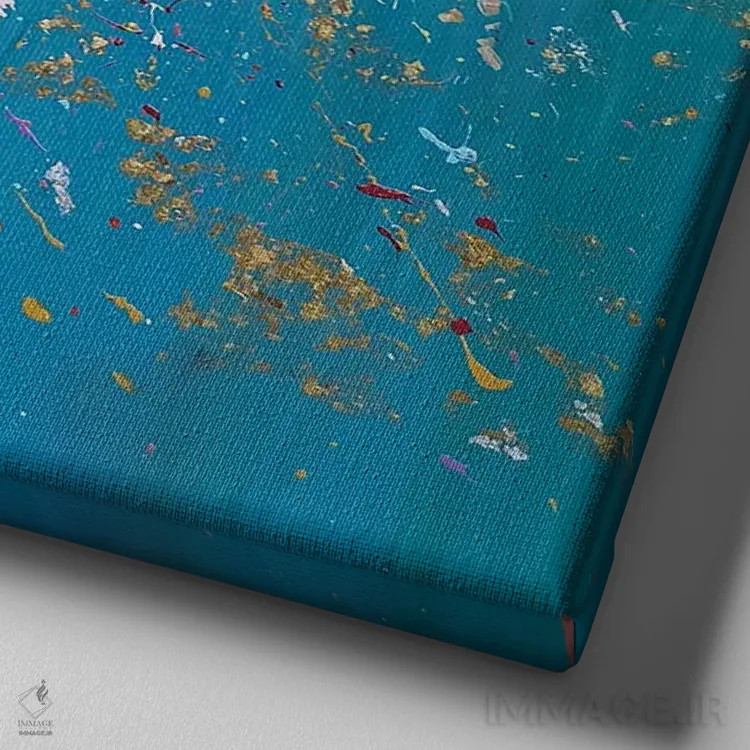 تابلو انفجار ستارههای نقرهای اثر بریت بردال نیلسن - نمای نزدیک بافت بوم