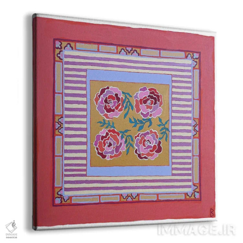 تابلو چهار گل رز اثر بریت بردال نیلسن - نمای پرسپکتیو محصول