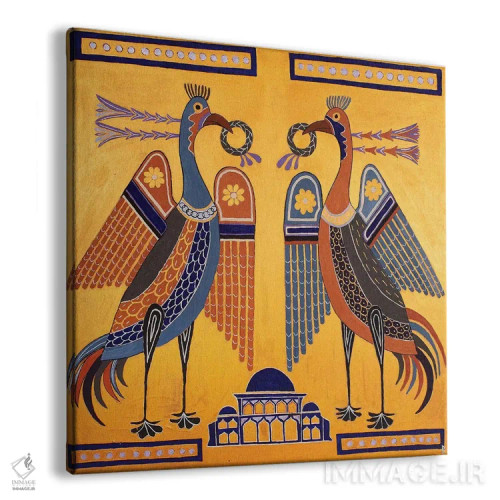 تابلو پرندگان بیزانسی اثر بریت بردال نیلسن - نمای پرسپکتیو محصول