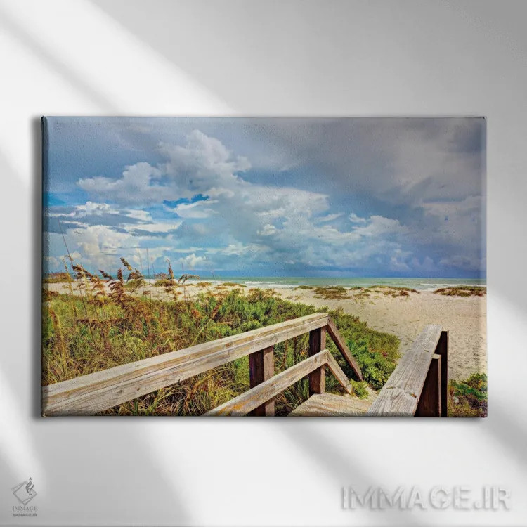 تابلو جزیره ساحلی ۱ اثر استد بانت (در صورت نیاز: نام هنری یا تاریخی) - نمای روبهرو روی دیوار