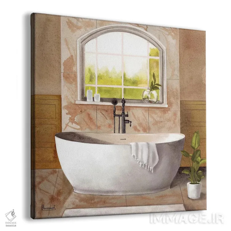 تابلو حمام مرمر ۱ اثر باناروت - نمای پرسپکتیو محصول