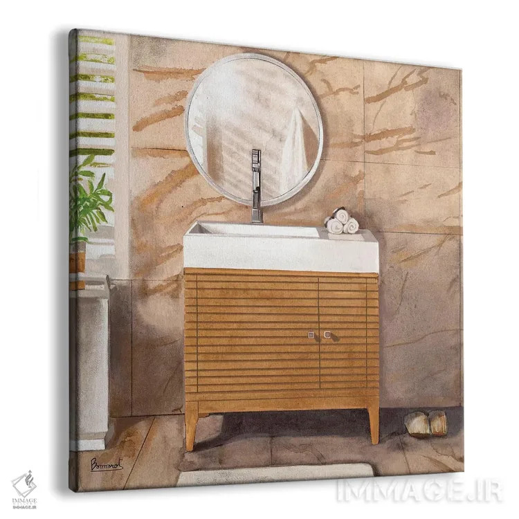 تابلو حمام مرمر ۲ اثر باناروت - نمای پرسپکتیو محصول