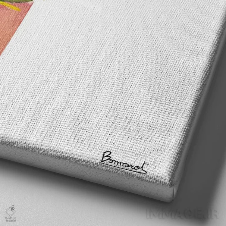 تابلو گلهای کاکتوس ۱ اثر باناروت - نمای نزدیک بافت بوم