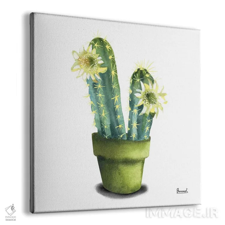 تابلو گلهای کاکتوس ۲ اثر باناروت - نمای پرسپکتیو محصول