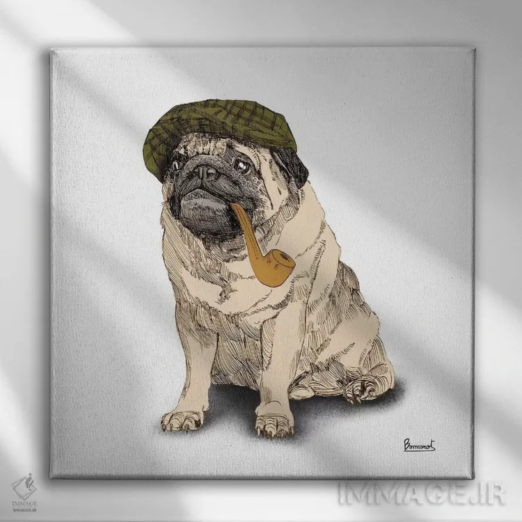 تابلو پاگها با کلاه ۲ اثر باناروت - نمای روبهرو روی دیوار