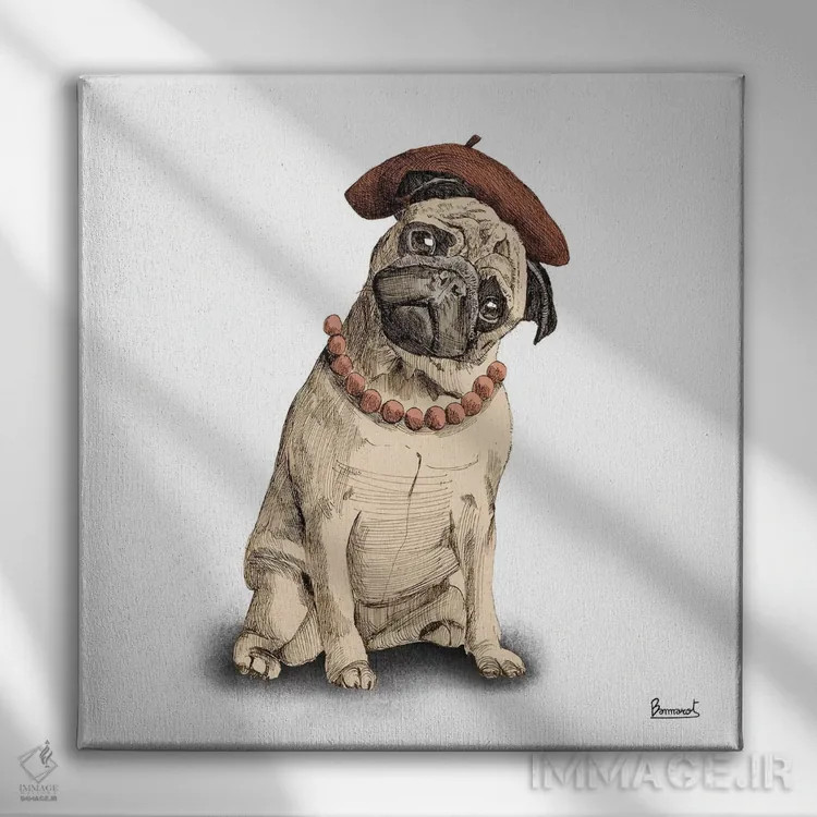 تابلو پاگها با کلاه ۴ اثر باناروت - نمای روبهرو روی دیوار